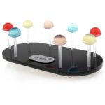 Bandeja de metacrilato de Pearls con soportes y Pearls de colores