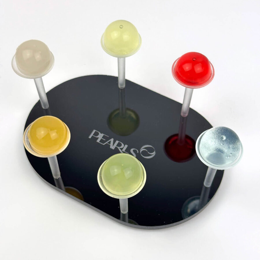 Tasting Pack Cocktail Edition: bandeja negra con seis Pearls de cóctel